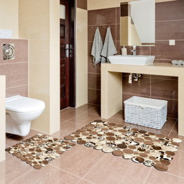 Mijölnir Juego de alfombrillas de baño marrón de 2 piezas